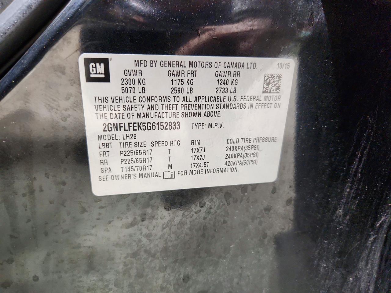 2016 Chevrolet Equinox Lt - zdjęcie 13