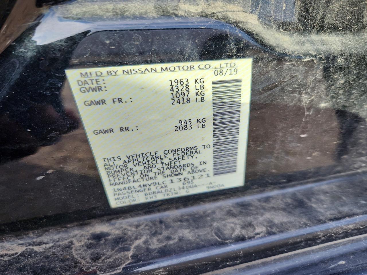 2020 Nissan Altima S - zdjęcie 12