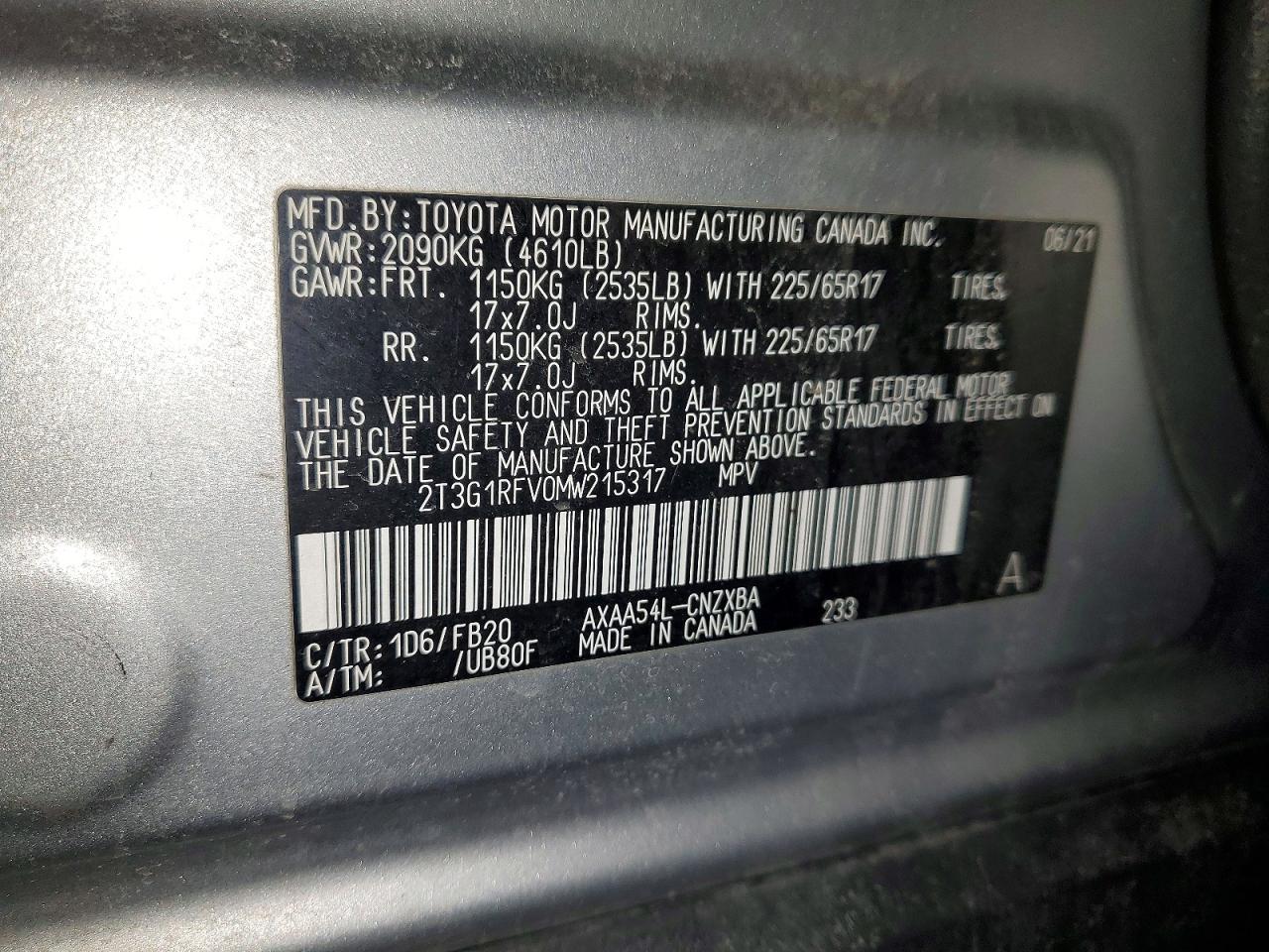 2021 Toyota Rav4 Le - zdjęcie 13