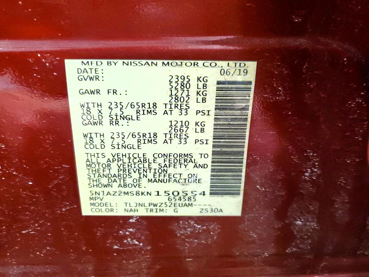 2019 Nissan Murano S - zdjęcie 13