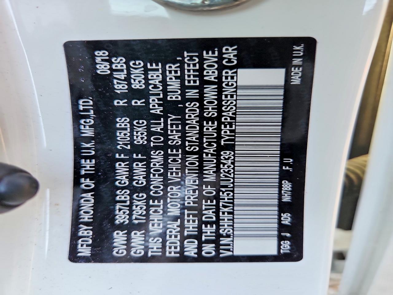 2018 Honda Civic Ex - zdjęcie 12