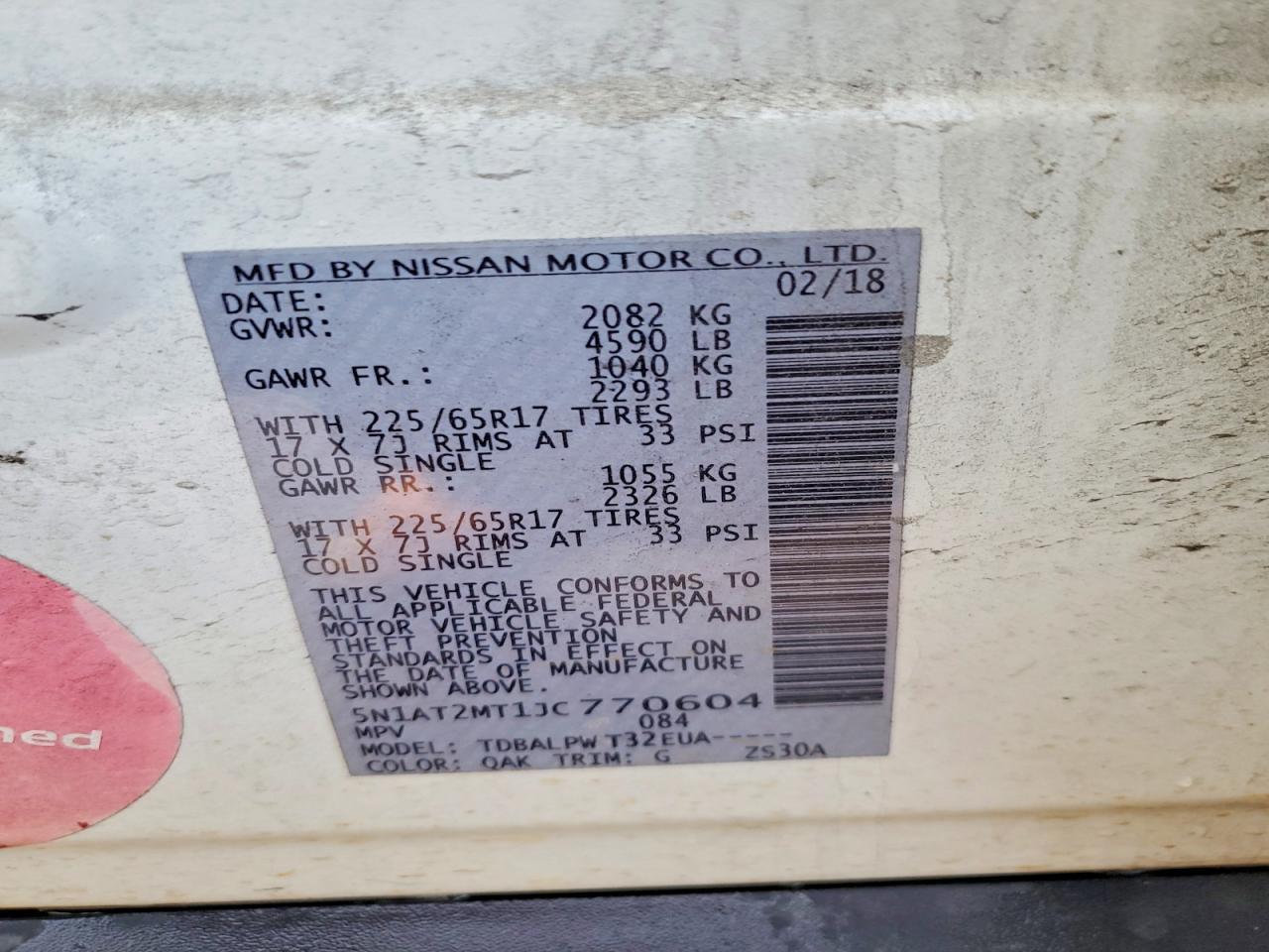 2018 Nissan Rogue S - zdjęcie 13