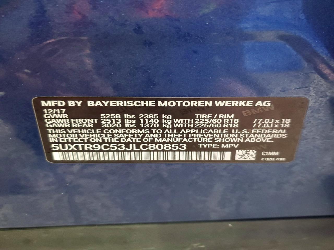 2018 BMW X3 xDrive30I - zdjęcie 13