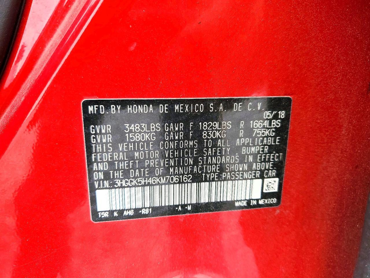 2019 Honda Fit Lx - zdjęcie 12