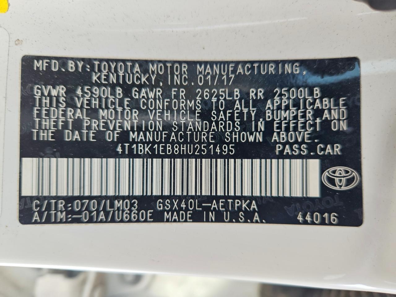 2017 Toyota Avalon Xle - zdjęcie 12