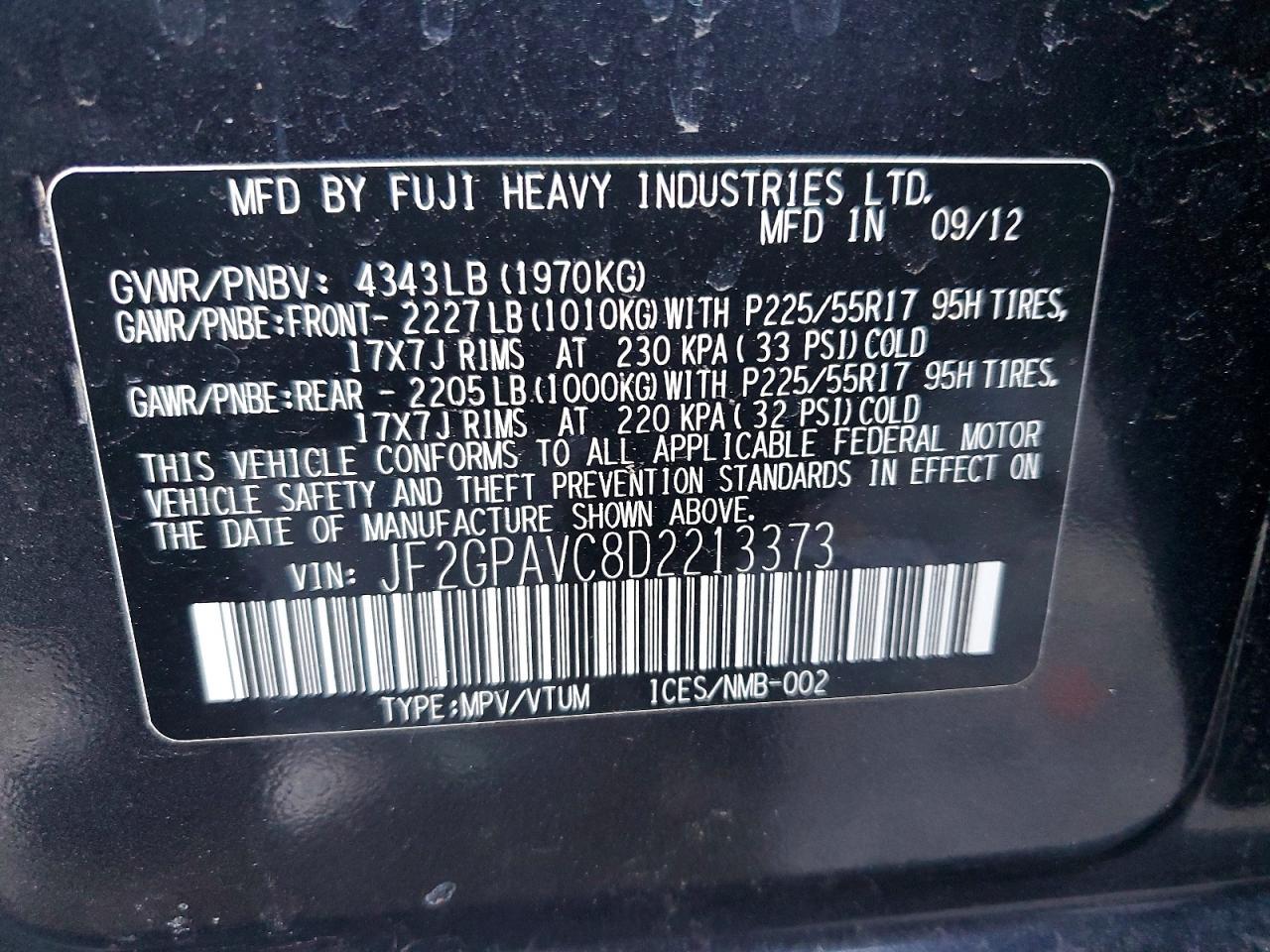 2013 Subaru Xv Crosstrek 2.0 Premium - zdjęcie 13