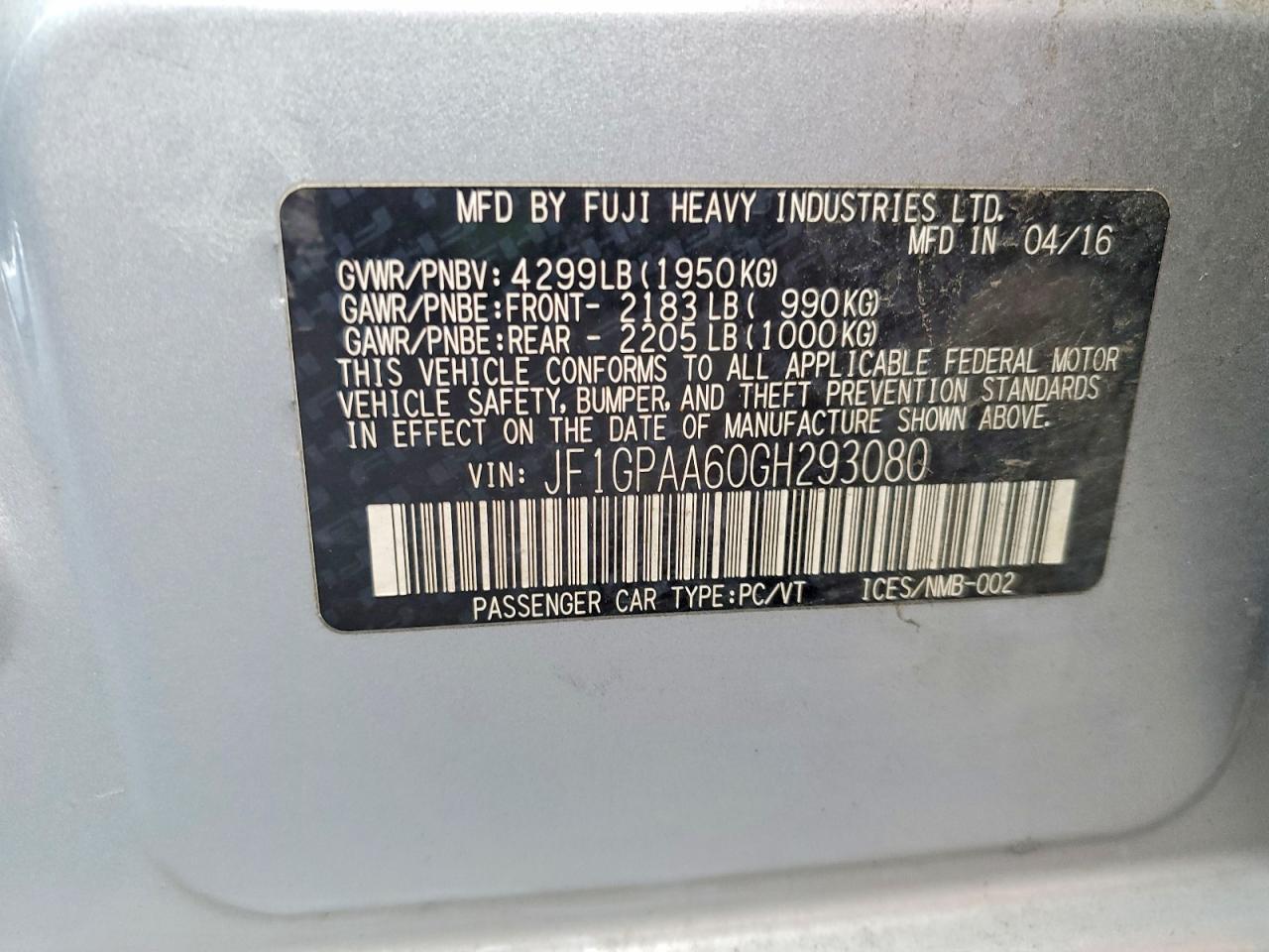 2016 Subaru Impreza - zdjęcie 13