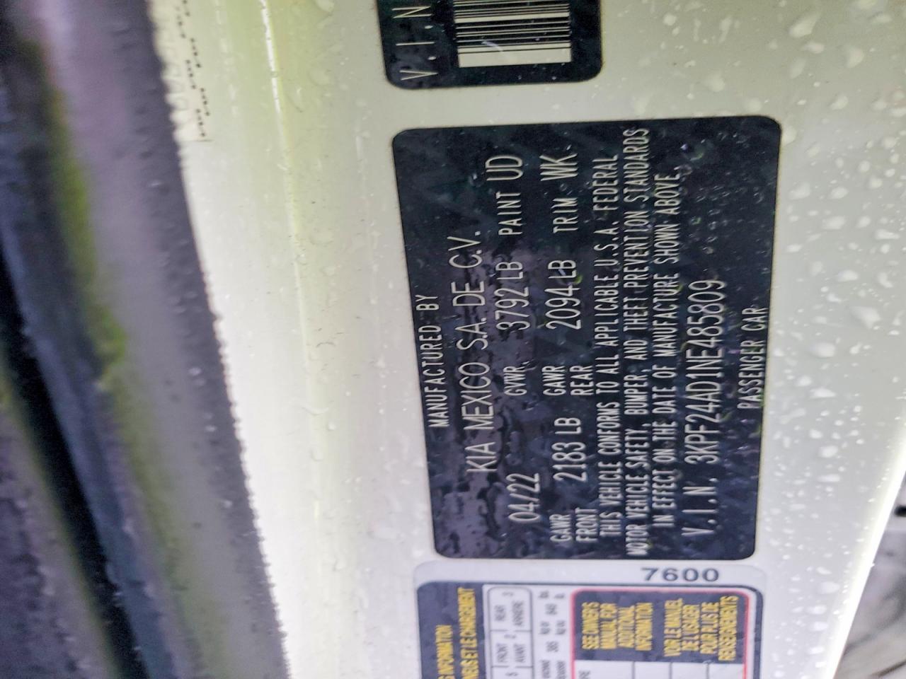 2022 Kia Forte Fe - zdjęcie 13