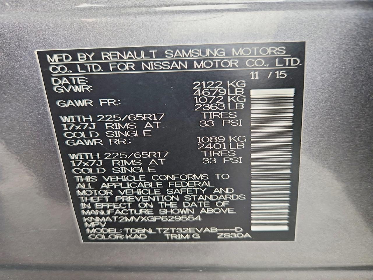 2016 Nissan Rogue Sv - zdjęcie 12