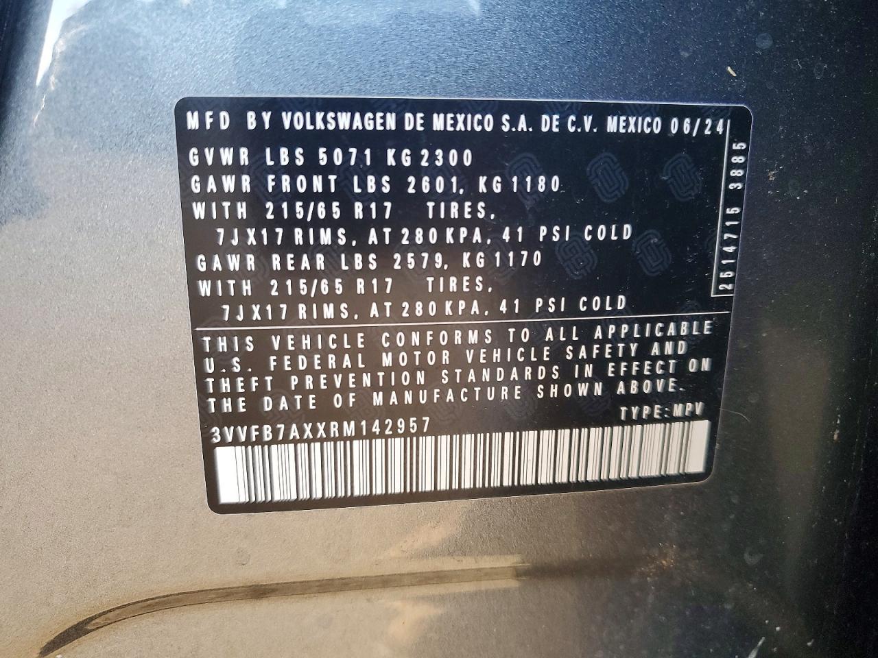 2024 Volkswagen Tiguan S - zdjęcie 13