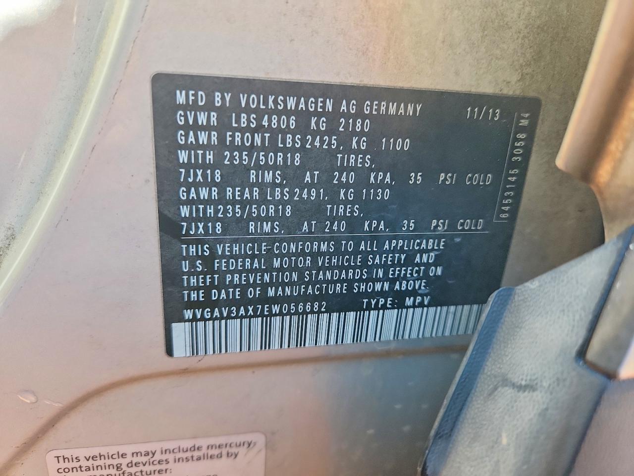 2014 Volkswagen Tiguan S - zdjęcie 13