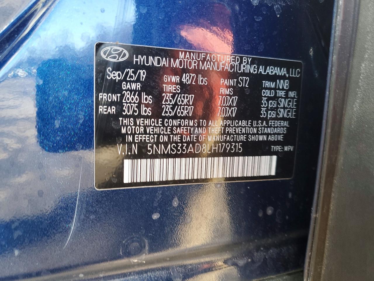 2020 Hyundai Santa Fe Sel - zdjęcie 13