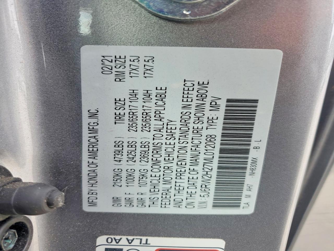2021 Honda Cr-V Lx - zdjęcie 12