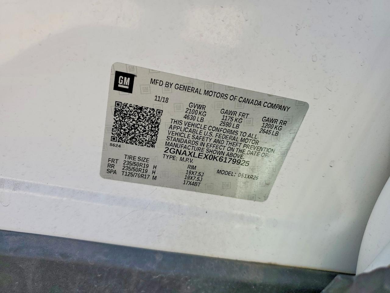 2019 Chevrolet Equinox Lt - zdjęcie 13