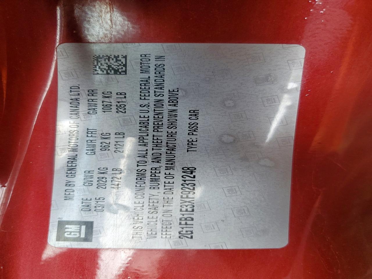 2015 Chevrolet Camaro Ls - zdjęcie 13