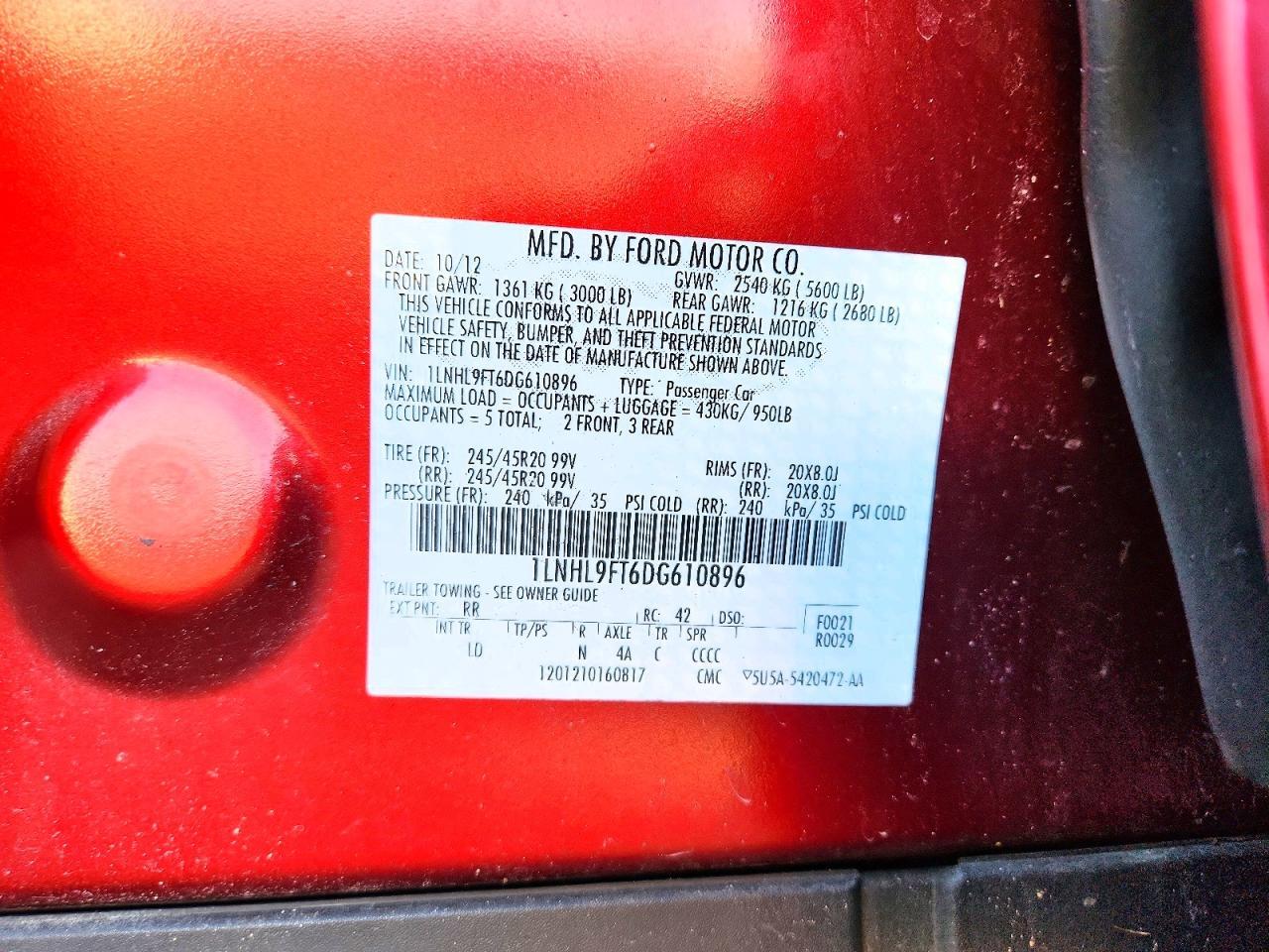 2013 Lincoln Mks - zdjęcie 12