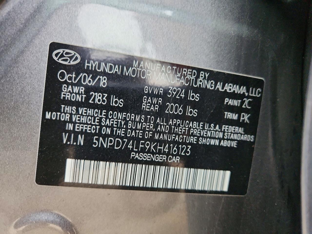 2019 Hyundai Elantra Se - zdjęcie 12