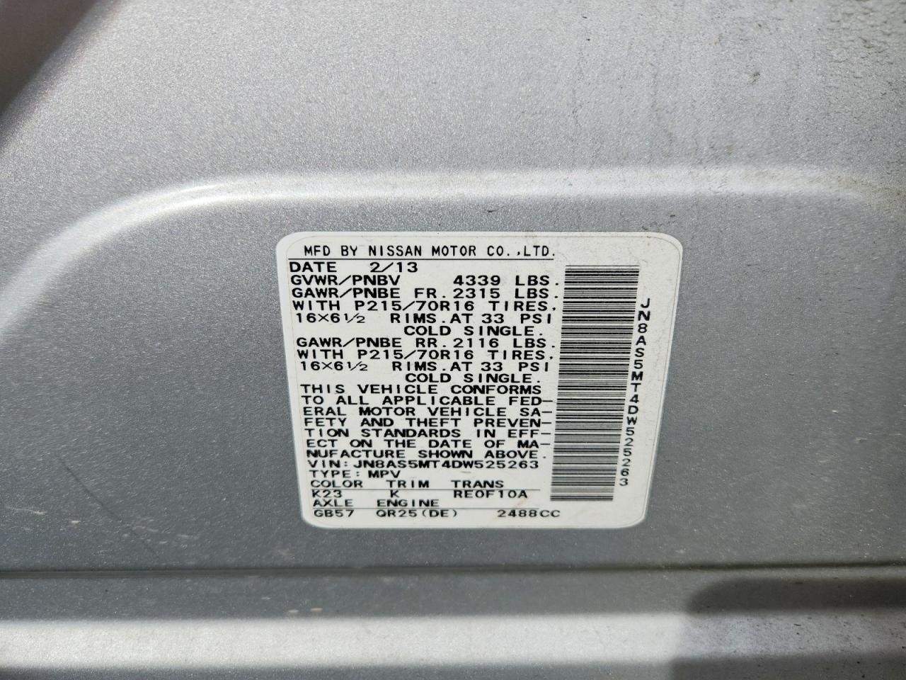 2013 Nissan Rogue S - zdjęcie 13