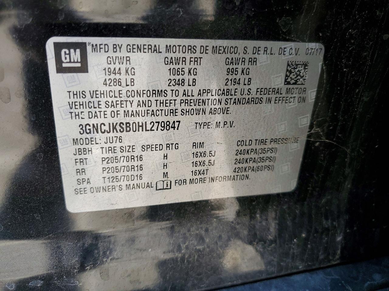 2017 Chevrolet Trax Ls - zdjęcie 13