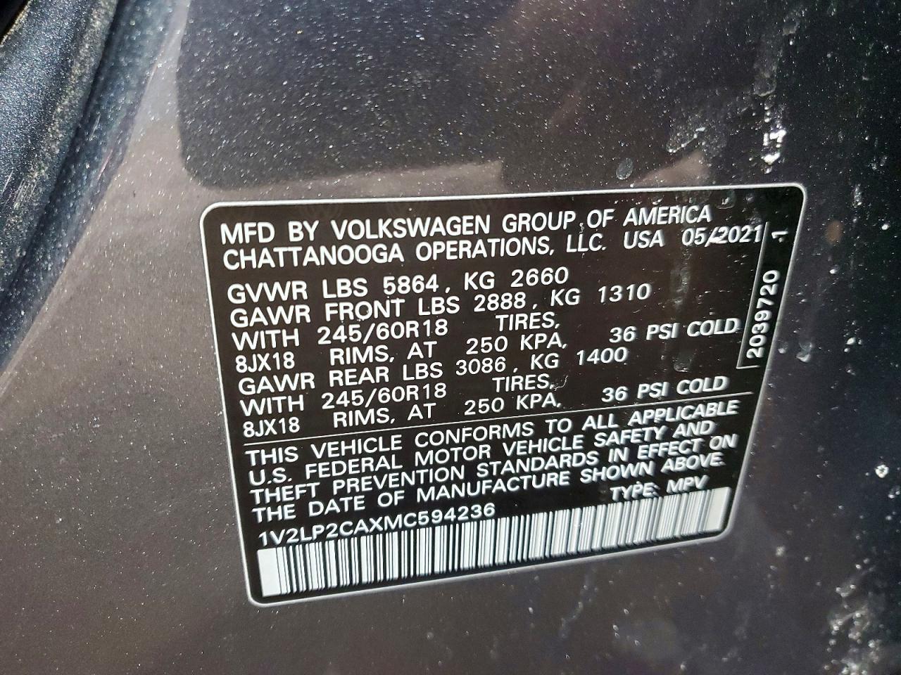 2021 Volkswagen Atlas Se - zdjęcie 13