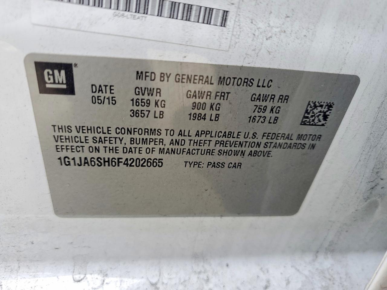 2015 Chevrolet Sonic Ls - zdjęcie 13