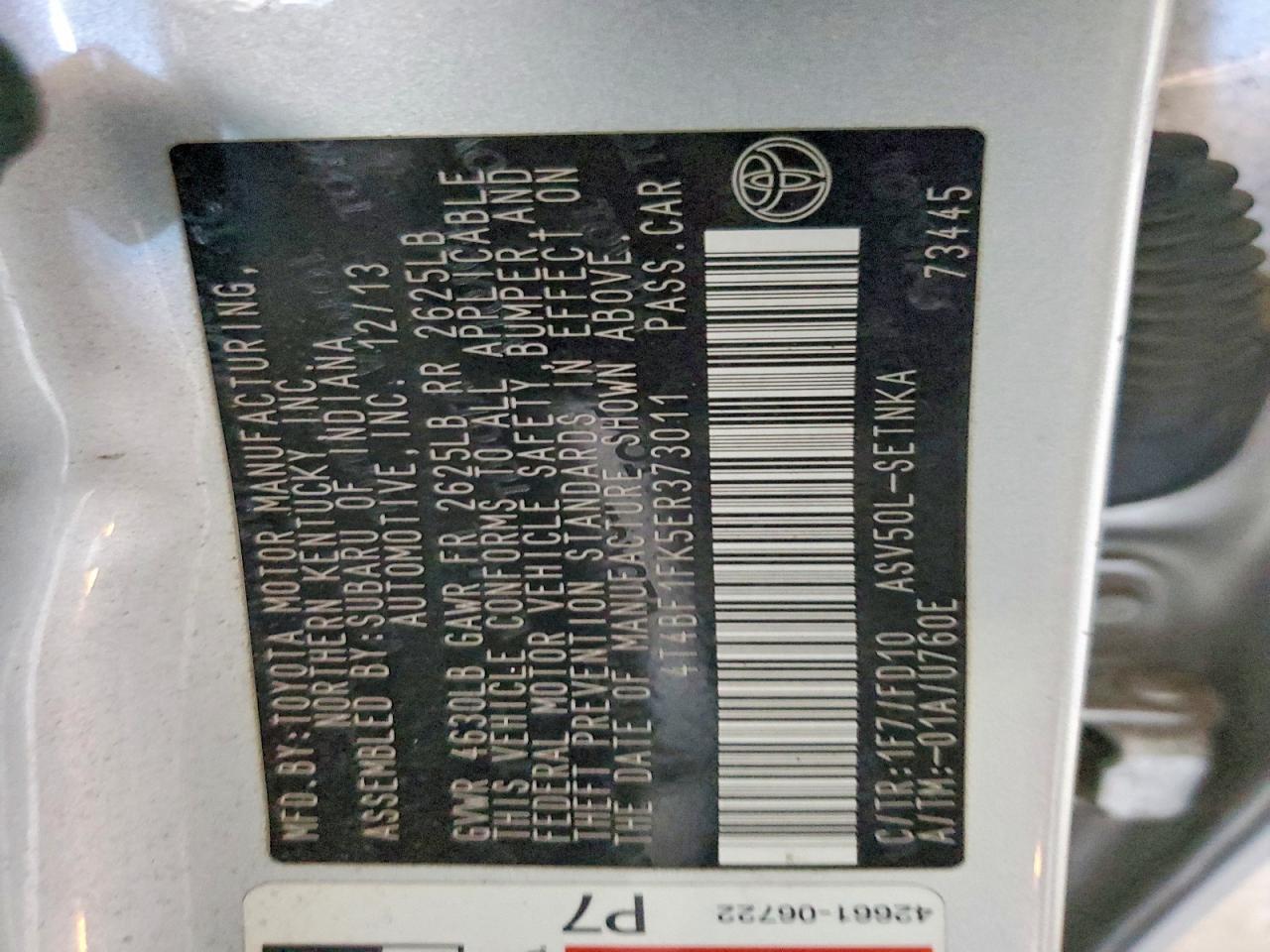 2014 Toyota Camry L - zdjęcie 12