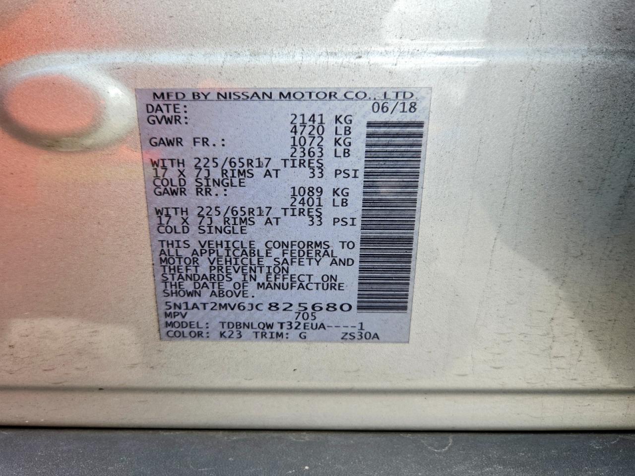 2018 Nissan Rogue Sv - zdjęcie 13