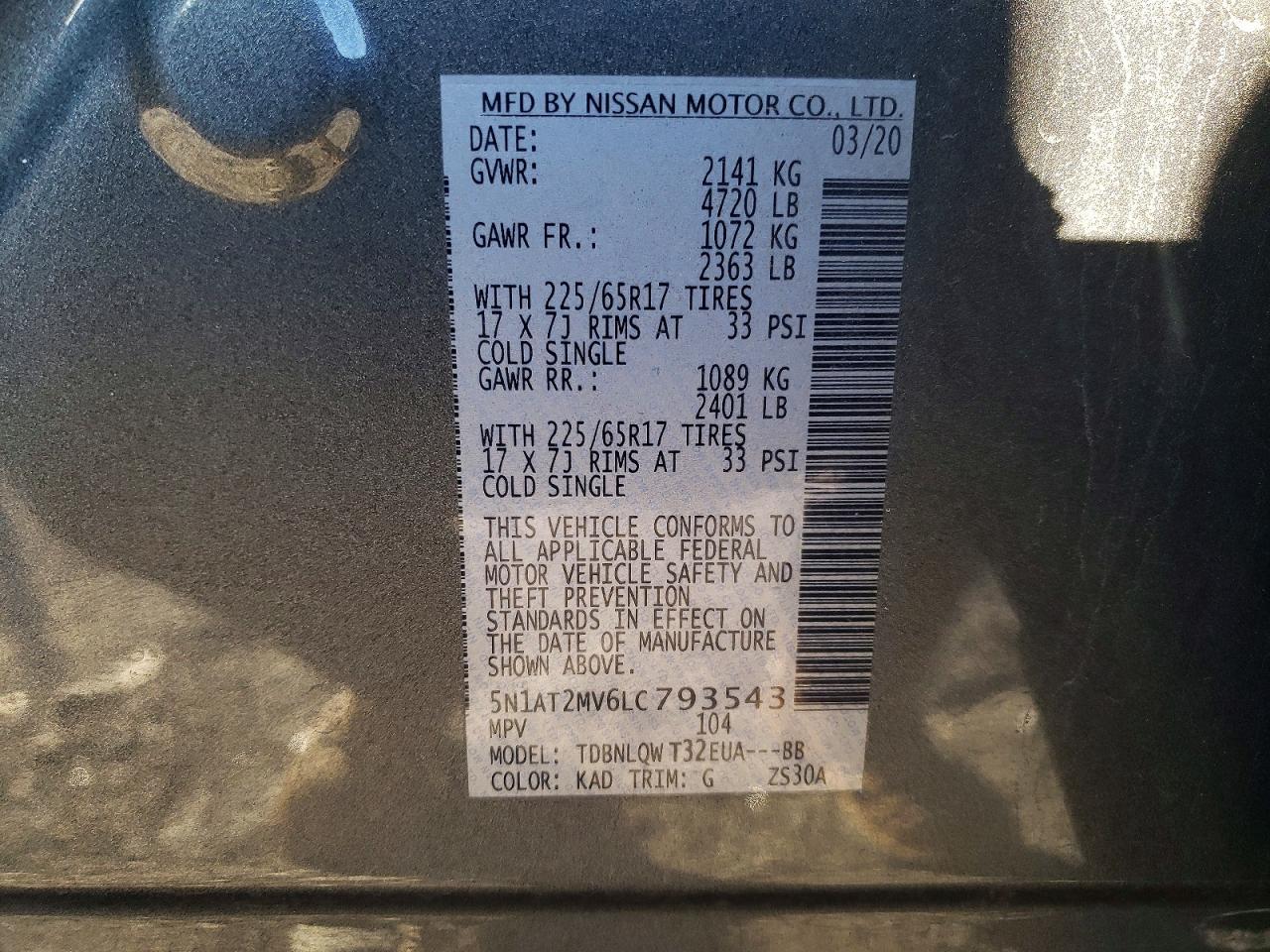 2020 Nissan Rogue Sv - zdjęcie 13