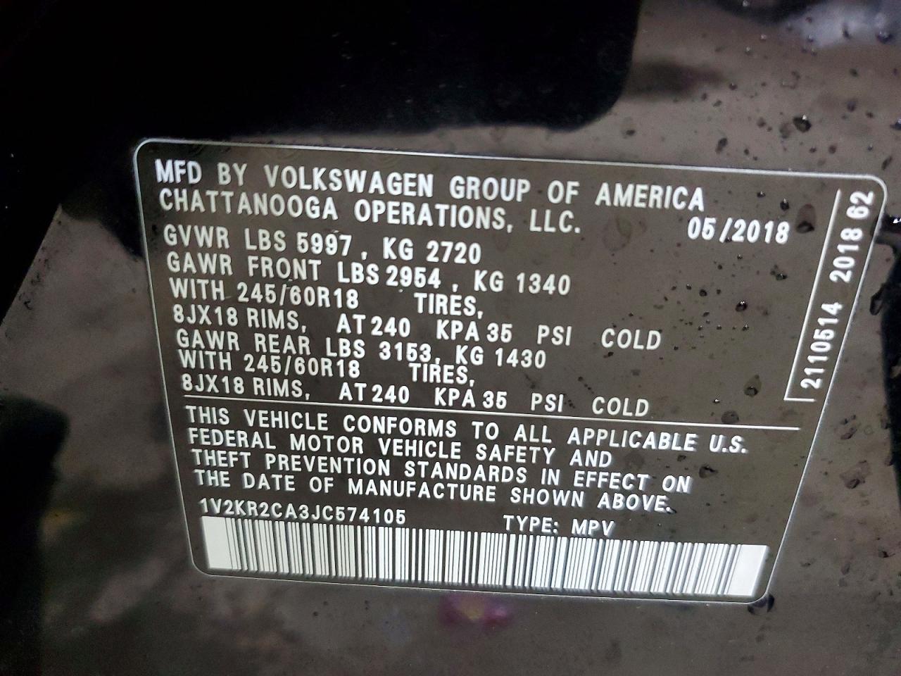 2018 Volkswagen Atlas Se - zdjęcie 13