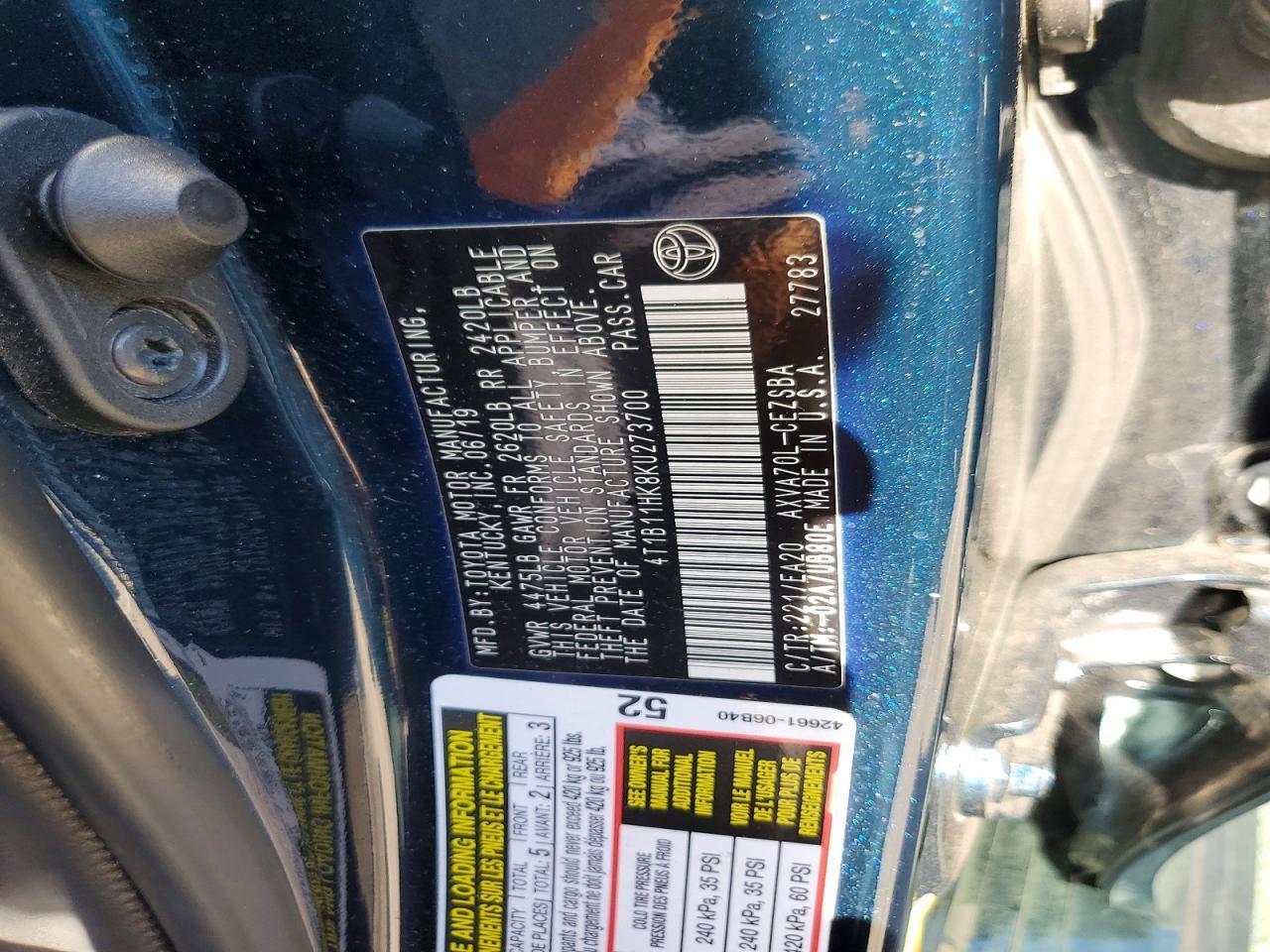 2019 Toyota Camry Se - zdjęcie 12