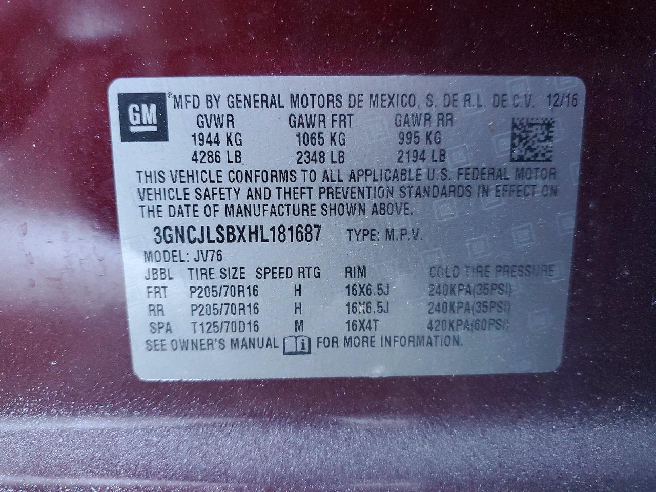 2017 Chevrolet Trax 1Lt - zdjęcie 13