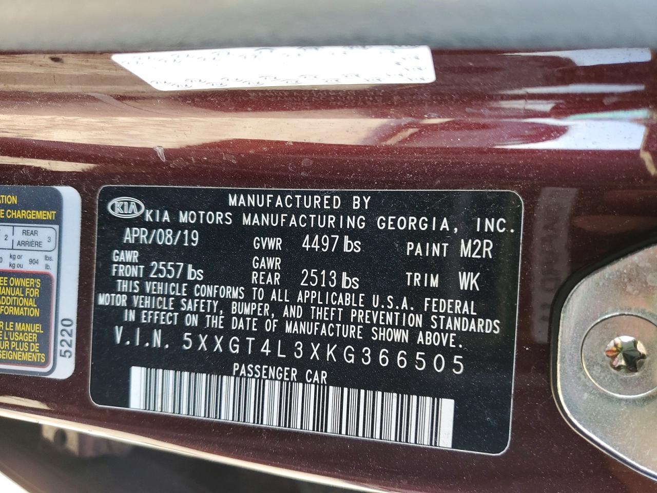 2019 Kia Optima Lx - zdjęcie 13