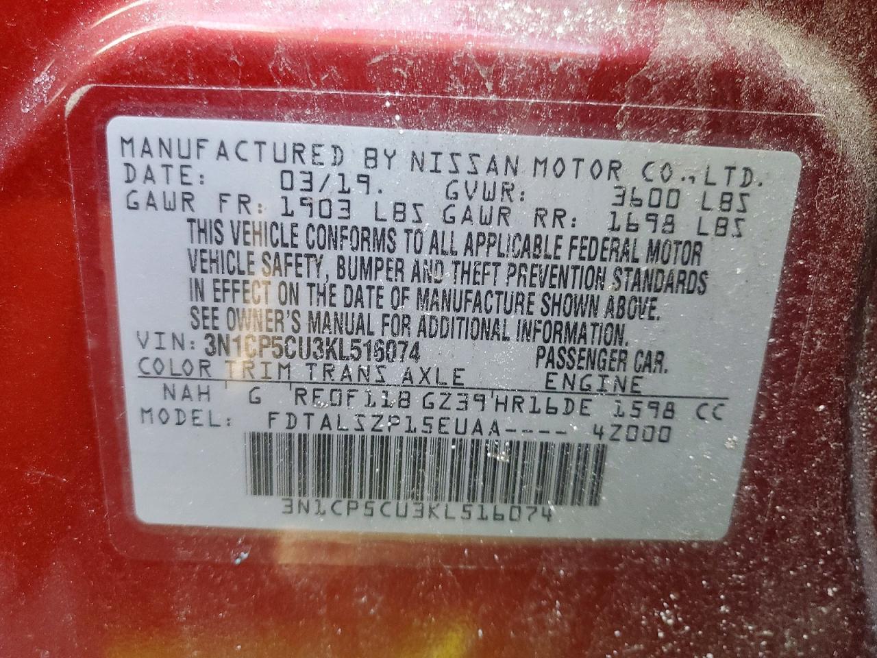 2019 Nissan Kicks S - zdjęcie 12