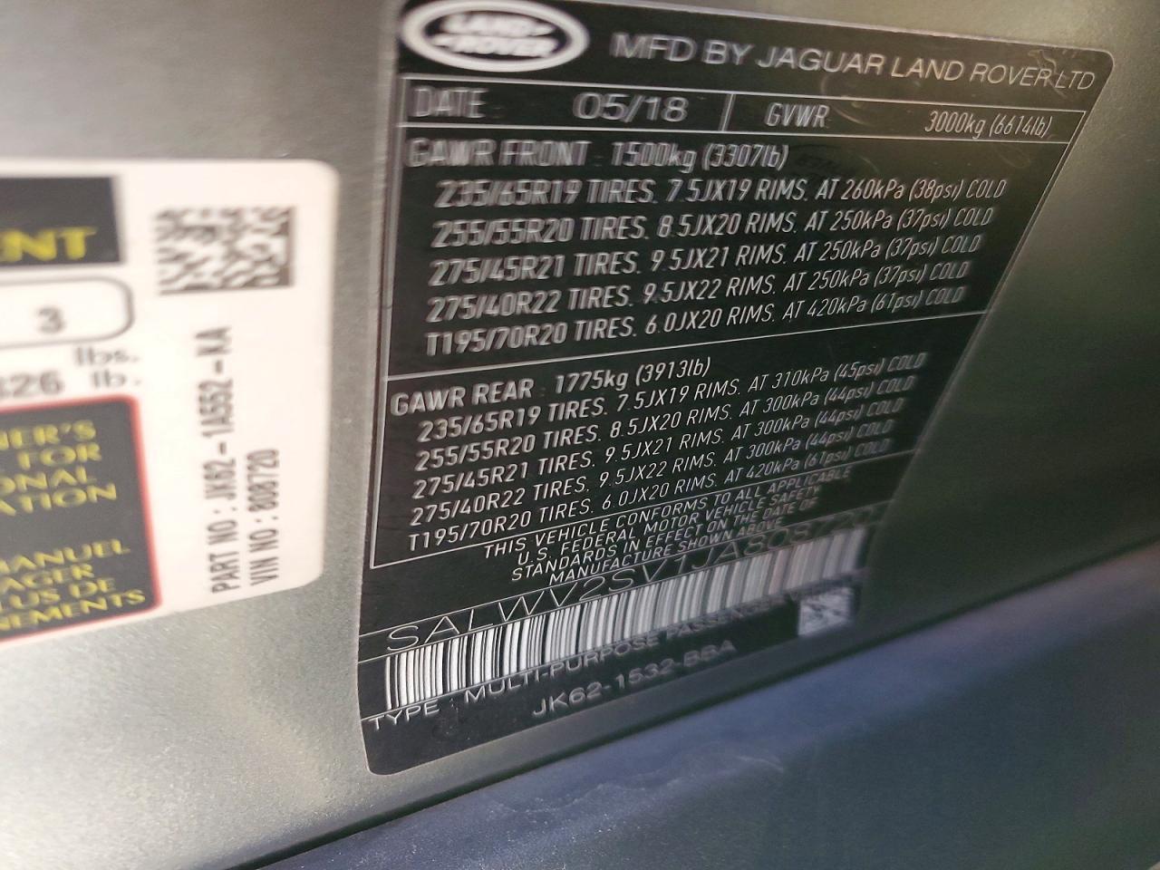 2018 Land Rover Range Rover Sport Hse Dynamic - zdjęcie 14