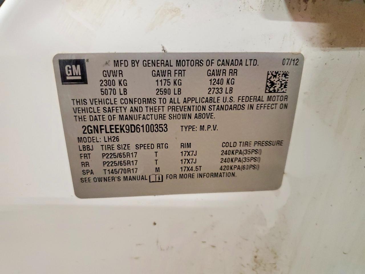 2013 Chevrolet Equinox Lt - zdjęcie 14