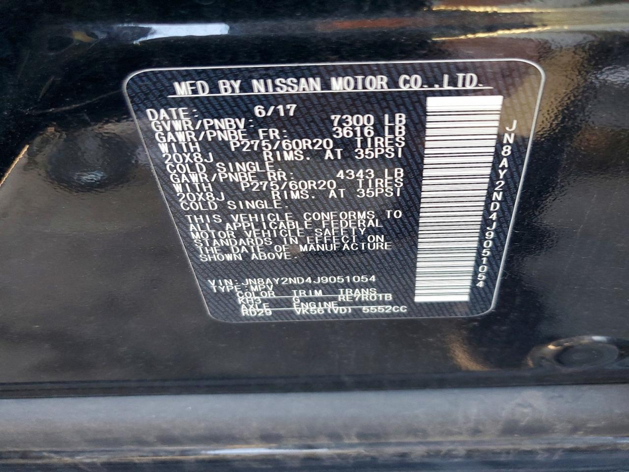 2018 Nissan Armada Sv - zdjęcie 13