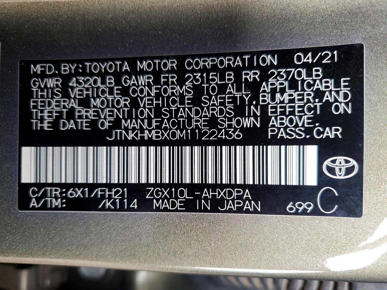 2021 Toyota C-Hr Xle - zdjęcie 12