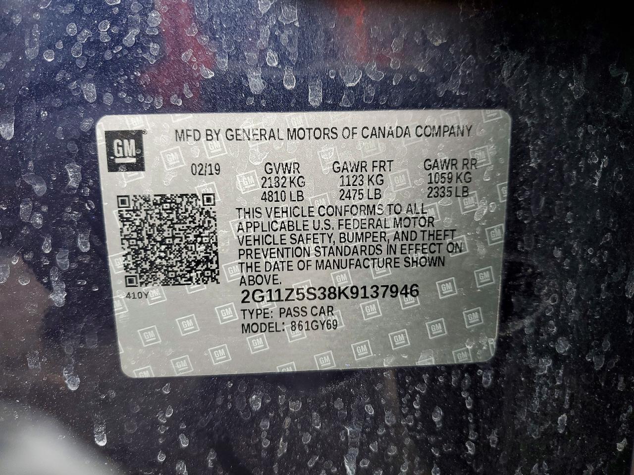 2019 Chevrolet Impala Lt - zdjęcie 12