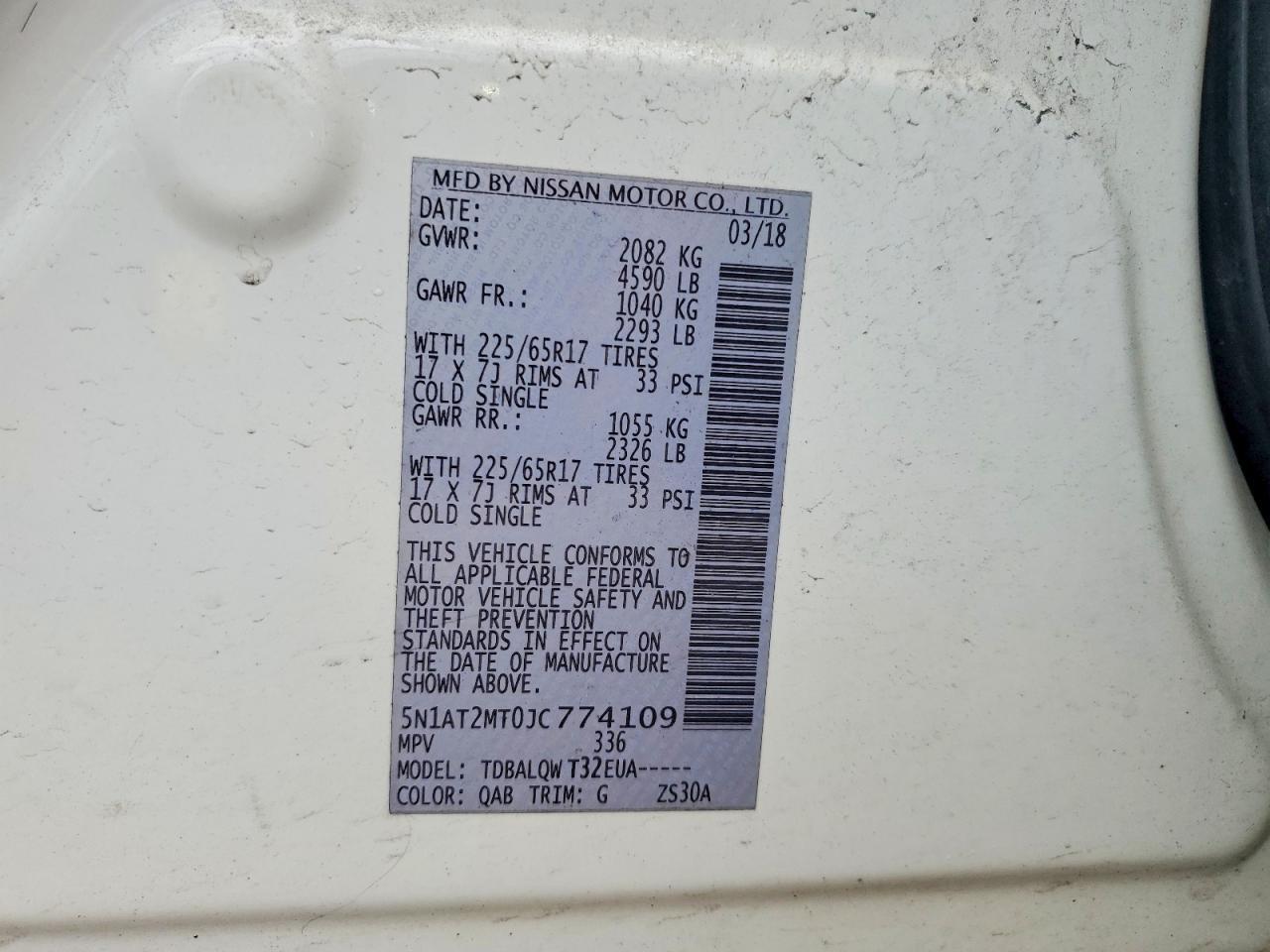 2018 Nissan Rogue Sv - zdjęcie 13