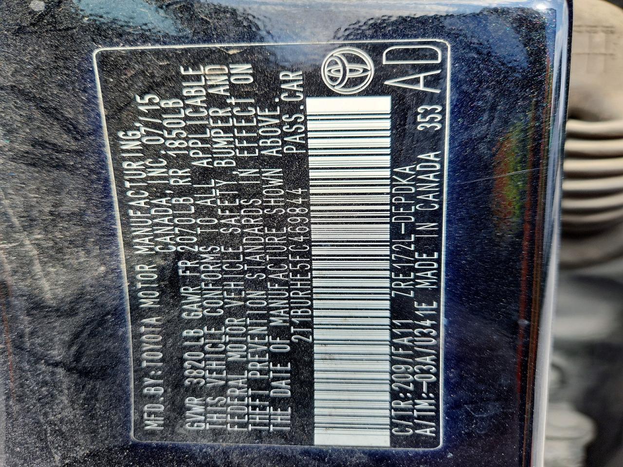 2015 Toyota Corolla L - zdjęcie 12