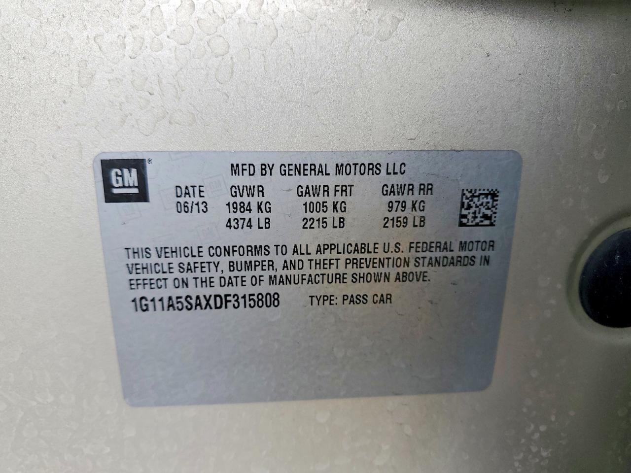 2013 Chev Malibu Ls - zdjęcie 12