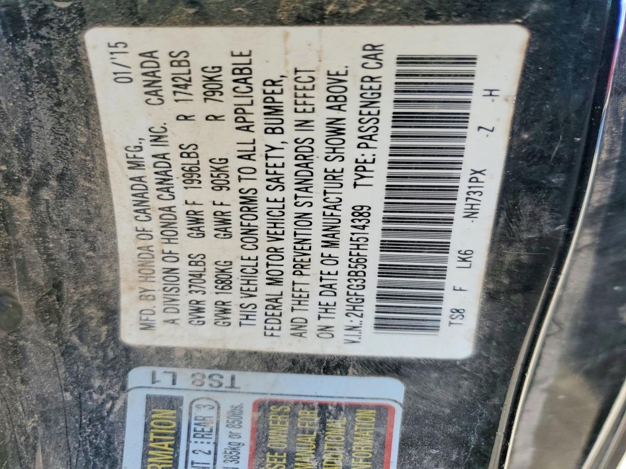 2015 Honda Civic Lx - zdjęcie 12