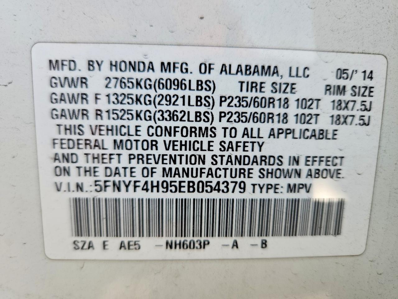 2014 Honda Pilot Touring - zdjęcie 13