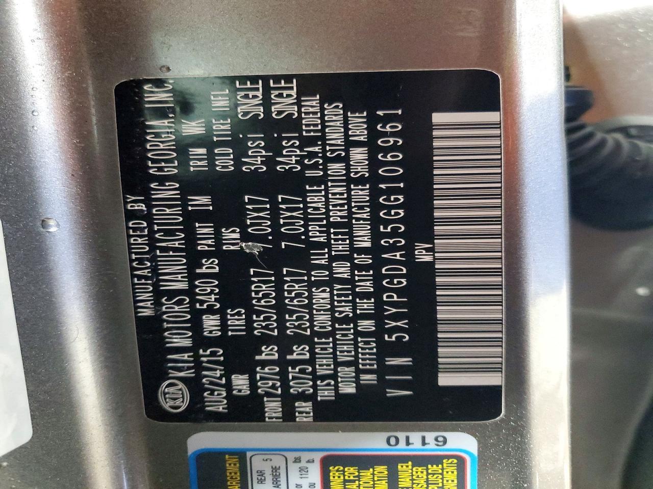 2016 Kia Sorento Lx - zdjęcie 13