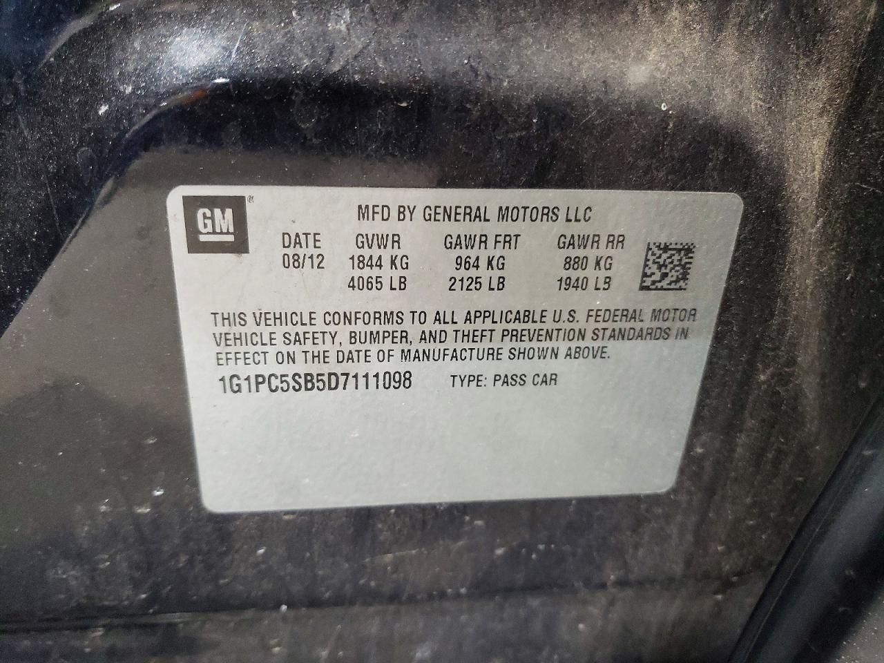 2013 Chevrolet Cruze Lt - zdjęcie 12