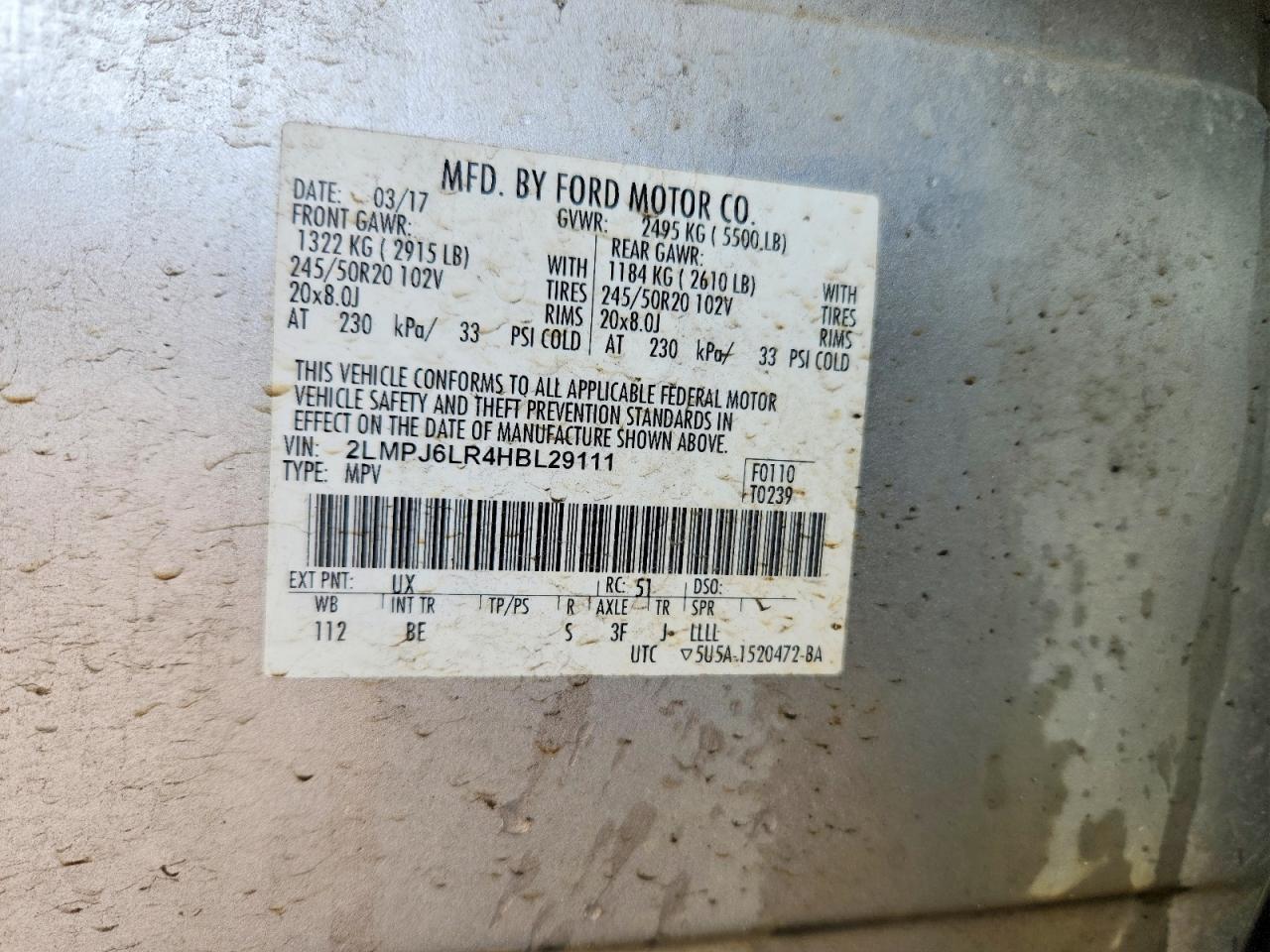 2017 Lincoln Mkx Reserve - zdjęcie 12