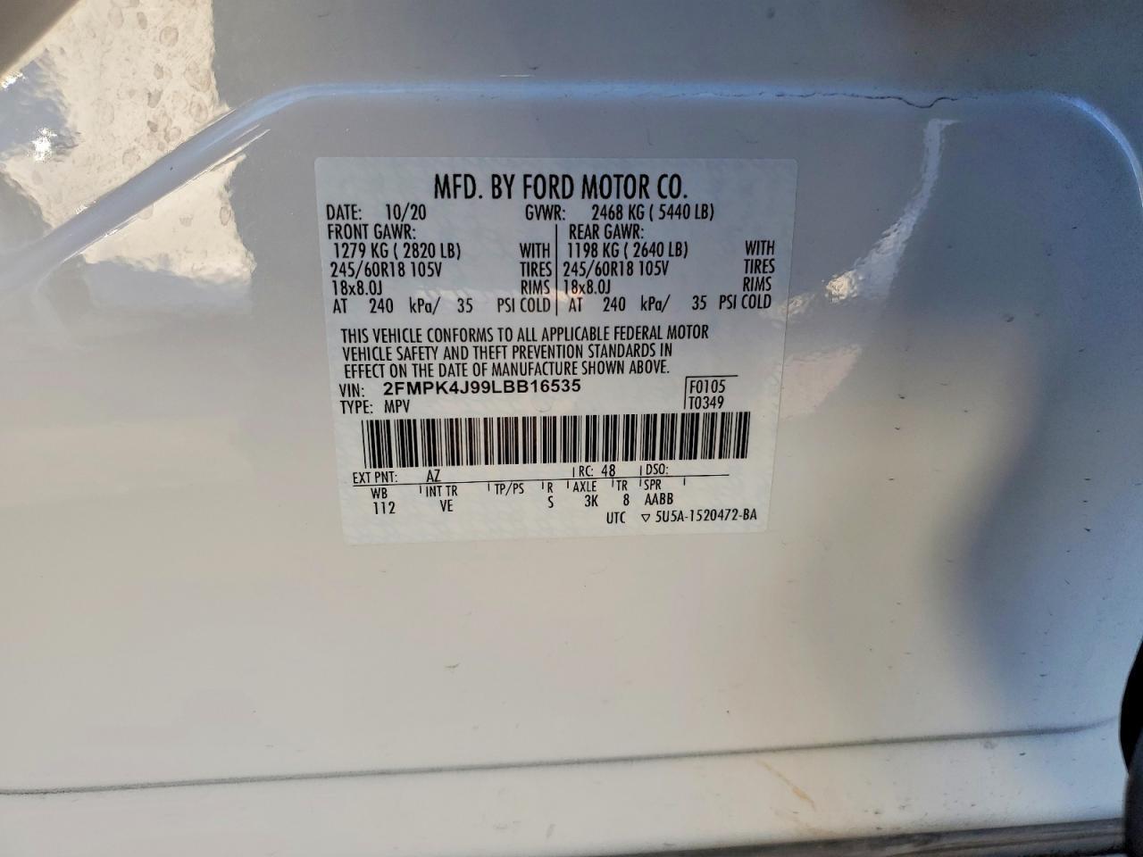 2020 Ford Edge Sel - zdjęcie 14