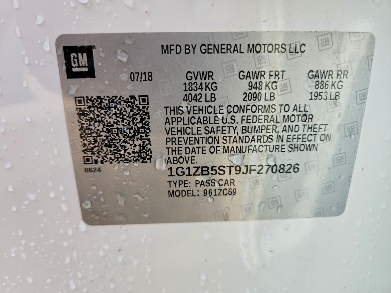 2018 Chevrolet Malibu Ls - zdjęcie 12