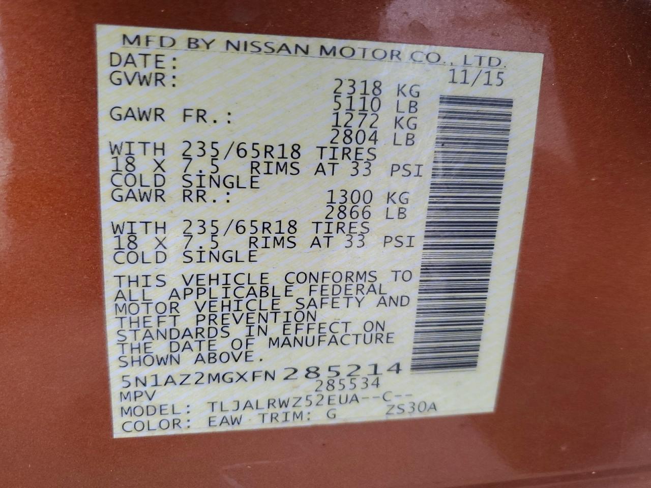 2015 Nissan Murano - zdjęcie 12