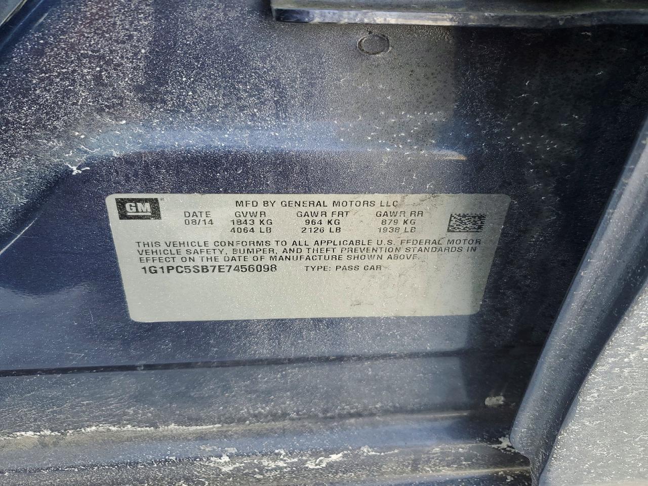 2014 Chevrolet Cruze Lt - zdjęcie 12